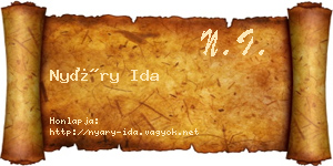Nyáry Ida névjegykártya